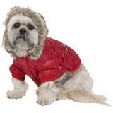 Fashion Pet™ Square Quilted Zip Pockets Parka Red Large 18" - 20" 674331