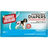Simple Solution® Disposable Dog Diapers Fashion Print 12 Pack 20821b