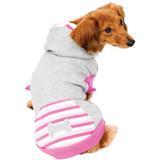 Active Striped Hoodie Gray &amp; Pink 67121b