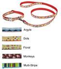 Coastal® Nylon with Ribbon Overlay Adjustable Dog Collars and Leashes 3040b