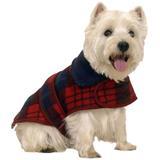 Fashion Pet™ Plaid Blanket Dog Coat Red Small 10" - 12" 653033