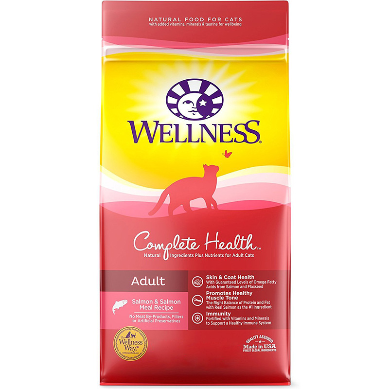 Wellness® Complete Health®  Salmon, Salmon Meal & Deboned Turkey Recipe Cat Food 74844B