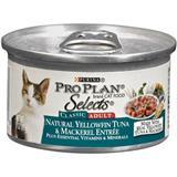 Purina® Pro Plan® Selects® Natural Yellowfin Tuna and Mackerel Entrée for Adult Cats 3 oz. 98567