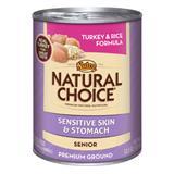 Nutro Natural Choice Turkey and Rice Formula for Senior Dogs Case of 12 - 12.5oz Cans 999923