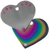 Personalized Large Heart Diva Pet Tags 4607e