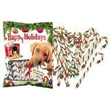 Happy Holidays 5" Rawhide Candy Canes 27104b