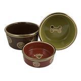 Petrageous®  Glitzy Swirls Stoneware Pet Bowls I000678B