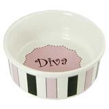 Petrageous®  Diva Stripes Stoneware Pet Bowl 5" I000698