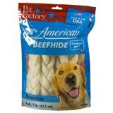 Pet Factory 100% American Beefhide Braided Sticks, 6 pk. I002560