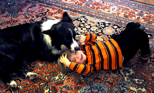 Little Peyton and his best friend Ashepoo.