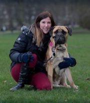 Daisy and her owner Tracey Marshall.
