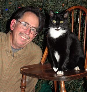 Inky, 7, with her owner Glen Kruger.
