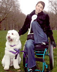 Joanne Day and her assistance dog Kaiser