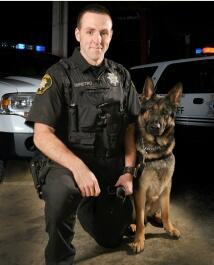 Maverick with his handler Deputy Danny Dipietro.