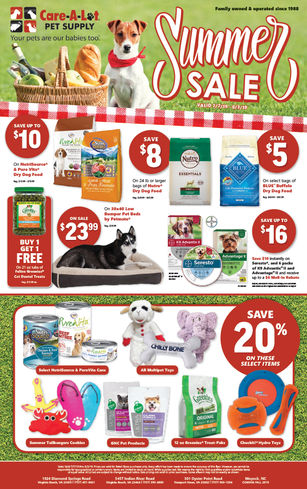 InStore Sales Flyer CareALot Pet Supply