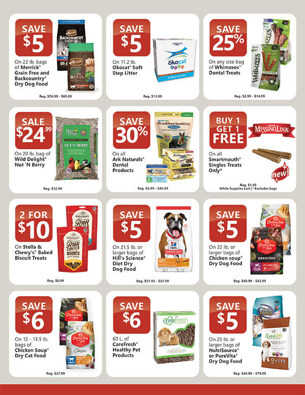 In Store Sales Flyer Care A Lot Pet Supply