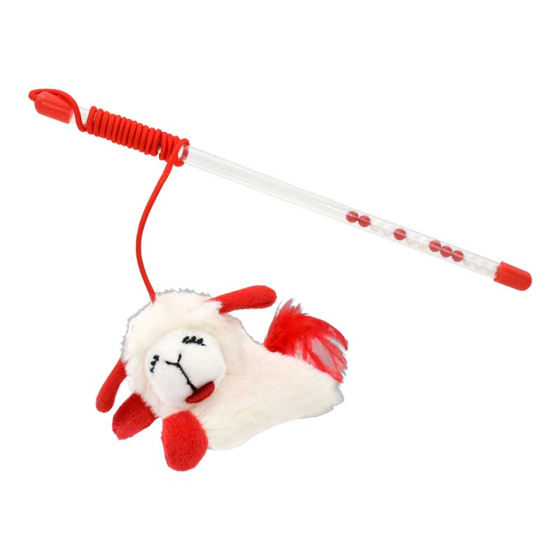 Multipet Lamb Chop Refillable Catnip Wand 12in I033600