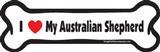 I Love My Australian Shepherd Dog Bone Magnet 7&quot; 19050040