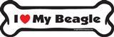 I Love My Beagle Dog Bone Magnet 7&quot; 19050060
