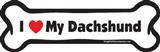 I Love My Dachshund Dog Bone Magnet 7&quot; 19050225