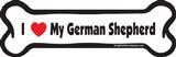 I Love My German Shepherd Dog Bone Magnet 7&quot; 19050270