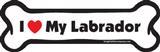 I Love My Labrador Dog Bone Magnet 7&quot; 19050357