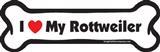 I Love My Rottweiler Dog Bone Magnet 7&quot; 19050460