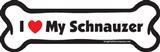 I Love My Schnauzer Dog Bone Magnet 7&quot; 19050480