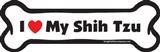 I Love My Shih Tzu Dog Bone Magnet 7&quot; 19050500