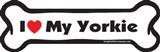 I Love My Yorkie Dog Bone Magnet 7&quot; 19050570