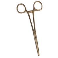 Aaronco Hemostat Straight with Clamps Gold 5.5&quot;  230731