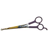 Aaronco Straight Scissors With Safety Tip &amp; Purple Comfort Grip Handles 7&quot; 28065b