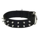 Coastal&#174; Macho Dog&#174; Black Double-Ply Nylon Spiked Collar with Roller Buckle 342201b