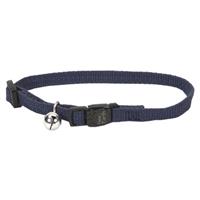 New Earth Soy Adjustable Cat Collar With Bell Indigo Blue 3/8&quot; x 8-12&quot; 716213