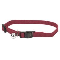 New Earth Soy Adjustable Cat Collar With Bell Cranberry 3/8&quot; x 8-12&quot; 716214