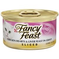 Fancy Feast Sliced Chicken Hearts &amp; Liver 3 oz. Can Cat Food 79535