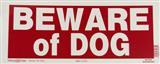 Beware of Dog Sign 6 in. x 15 in. 848667