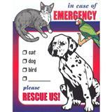 In Case of an Emergency Static Cling Signs 4.5 in. x 5.75 in. 2 Pack 848668