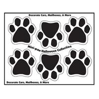 Mini Paw Magnets Set of 6 Black 290541