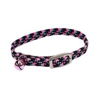 Coastal Li&#39;l Pals Elasticized Safety Kitten Collar with Reflective Thread Pink 5/16&quot;  72931