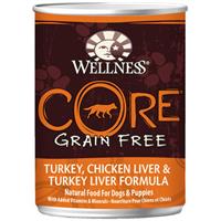 Wellness Core Grain Free Turkey, Chicken Liver &amp; Turkey Liver Formula Canned Dog Food 12.5 oz. 908870