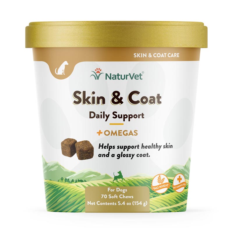 NaturVet&#174; Skin &amp; Coat Plus Breath Aid Soft Chews for Dogs 70 ct I007166