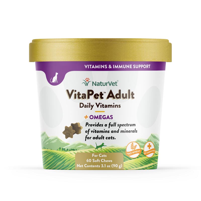 NaturVet&#174; VitaPet™ Adult Plus Omegas Cat Soft Chew Cup 60ct I007829