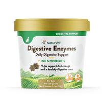 NaturVet&#174; Digestive Enzymes Plus Probiotic Soft Chews for Cats 60ct I007833