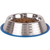 Indipets™ Sliver Stripes Non-Tip Stainless Steel Dishes  I009523b
