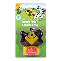 Bags on Board Waste pick-Up Dispenser &amp; Refill Bags 30ct 19061