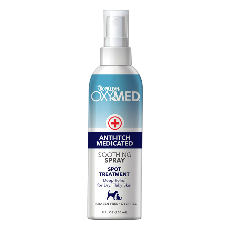 TropiClean OxyMed AntiItch Soothing Spray 8 oz. CareALot Pet Supply