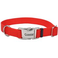 Coastal Adjustable Dog Collar with Metal Buckle Red 3/4&quot; x 14&quot;-20&quot;  28295