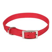 Coastal Traditonal Single Ply Dog Collar Red 29991122e
