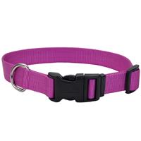 Coastal Adjustable Dog Collar with Plastic Buckle Orchid 1&quot; x 14&quot;-20&quot; I006325